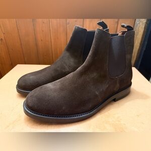 Massimo Dutti Men's Brown Suede Chelsea Boots(brand new)